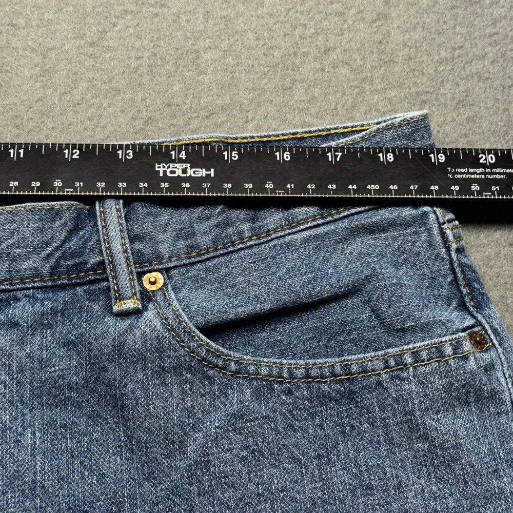 Levi's 505 Mens Regular Fit Denim Shorts Size 38 Blue Medium Wash Cotton Classic